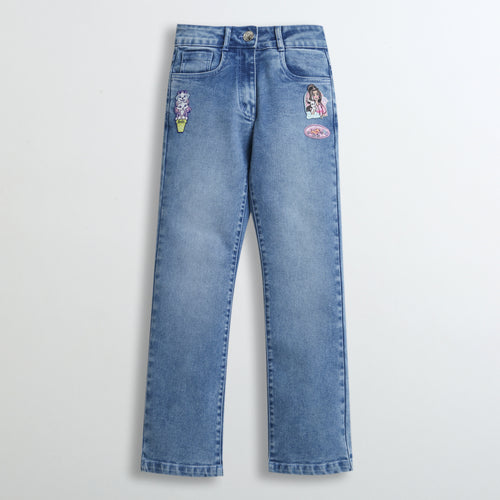 Barbie Light Blue Regular Fit Pant BAP518
