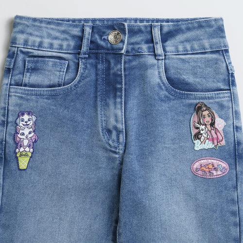 Barbie Light Blue Regular Fit Pant BAP518