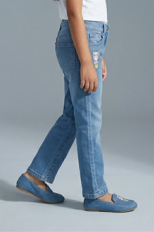 Barbie Light Blue Regular Fit Pant BAP518