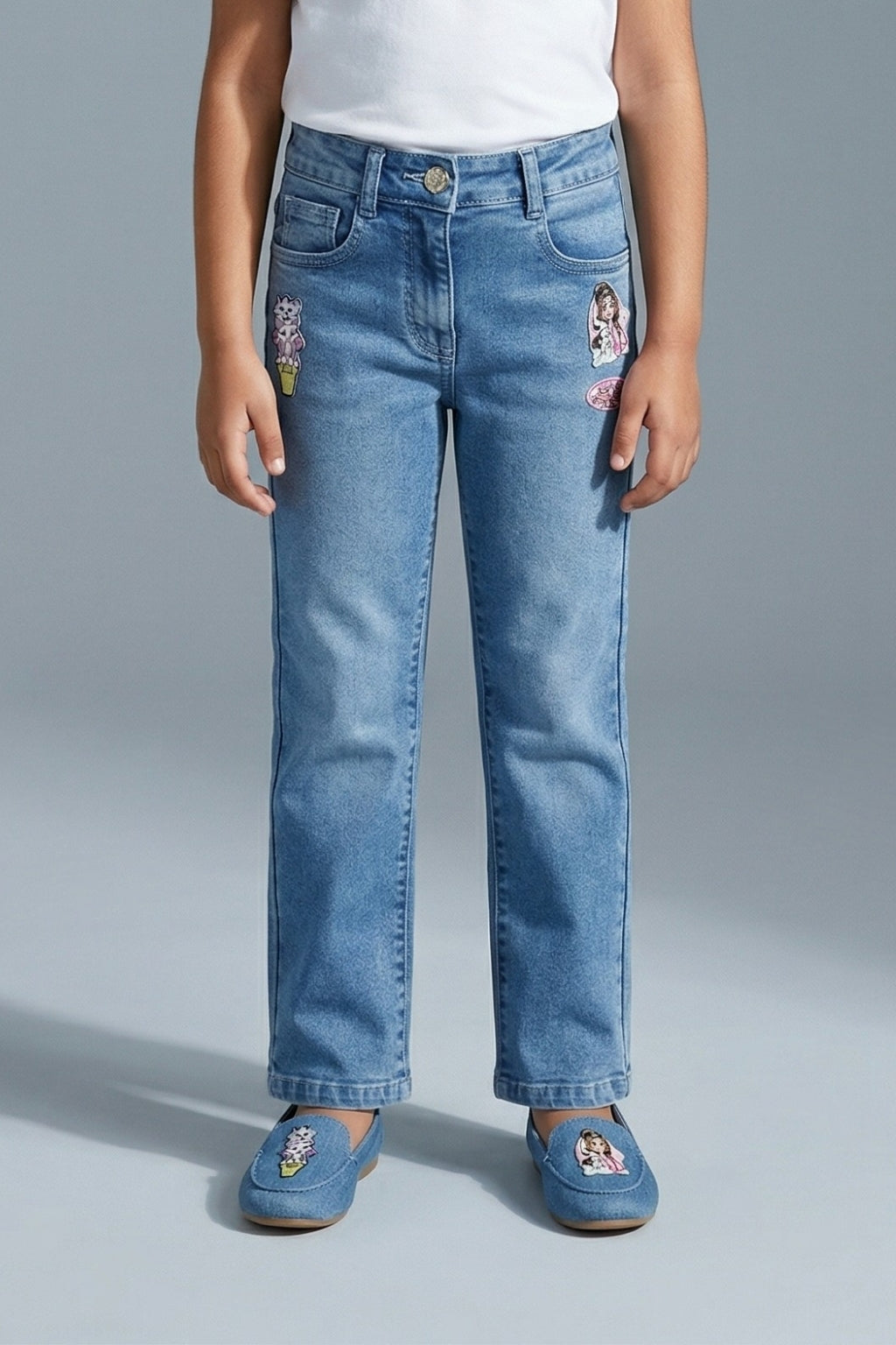 Barbie Light Blue Regular Fit Pant BAP518