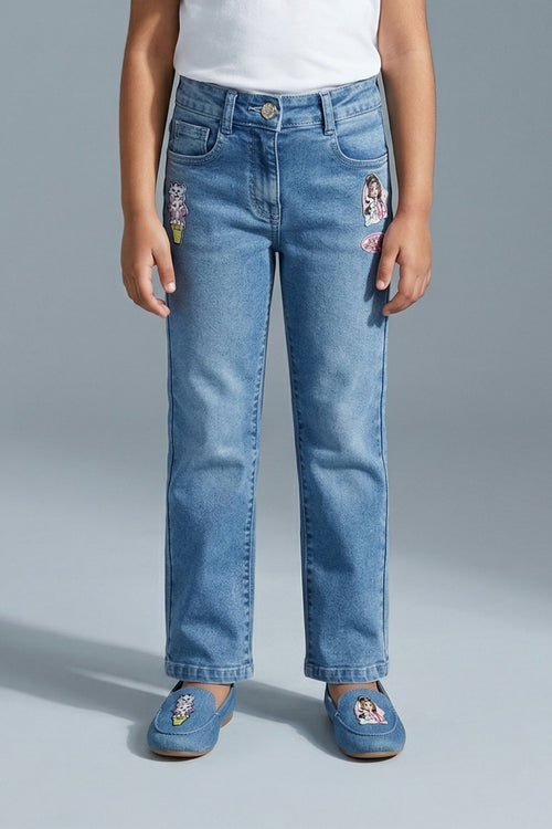 Barbie Light Blue Regular Fit Pant BAP518
