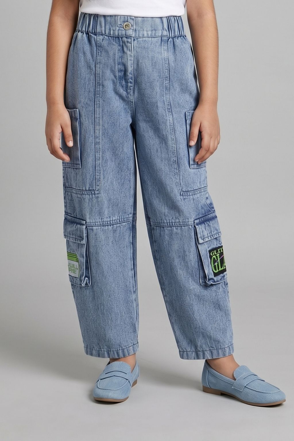 Barbie Stylish Cargo Denim Pant BAP523