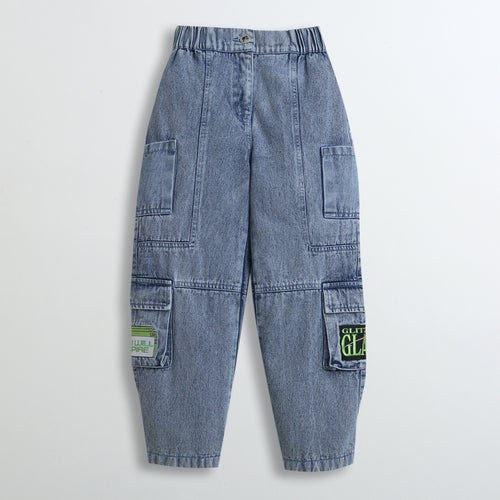 Barbie Stylish Cargo Denim Pant BAP523