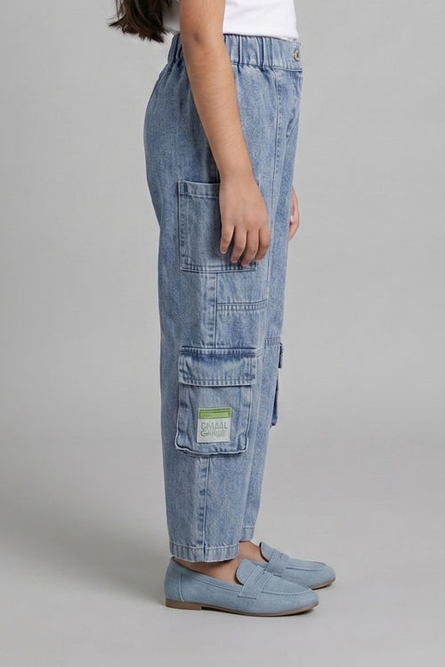 Barbie Stylish Cargo Denim Pant BAP523