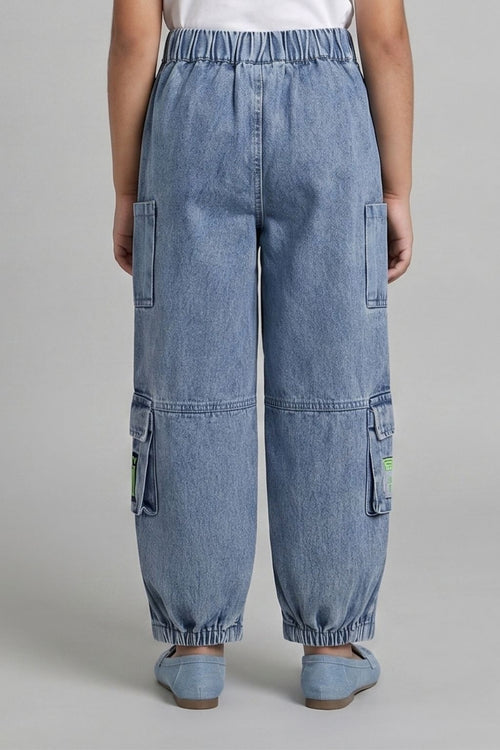Barbie Stylish Cargo Denim Pant BAP523