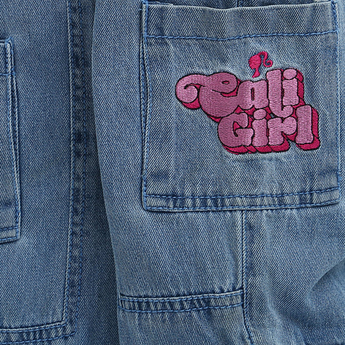 Barbie Denim Heart Embroidered Cargo Pants BAP524