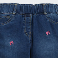 Barbie x Tiny Girl Embroidered Denim Pants for Girls | Casual Kidswear
