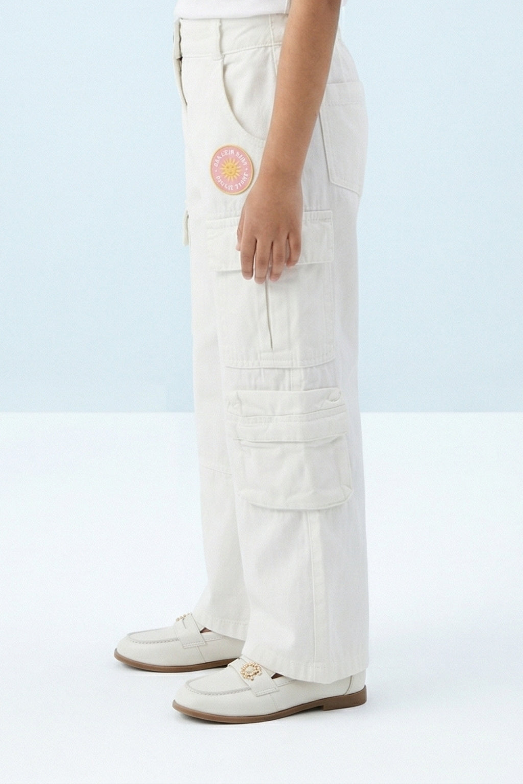Barbie White Cargo Pants BAP538