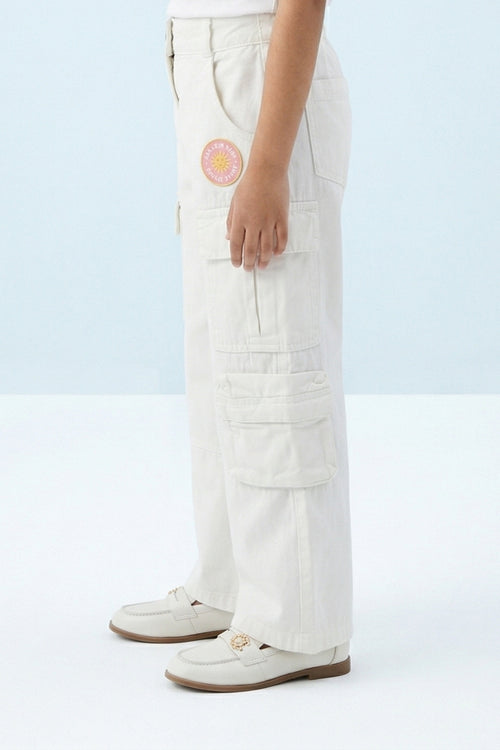 Barbie White Cargo Pants BAP538
