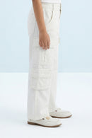 Barbie White Cargo Pants BAP538