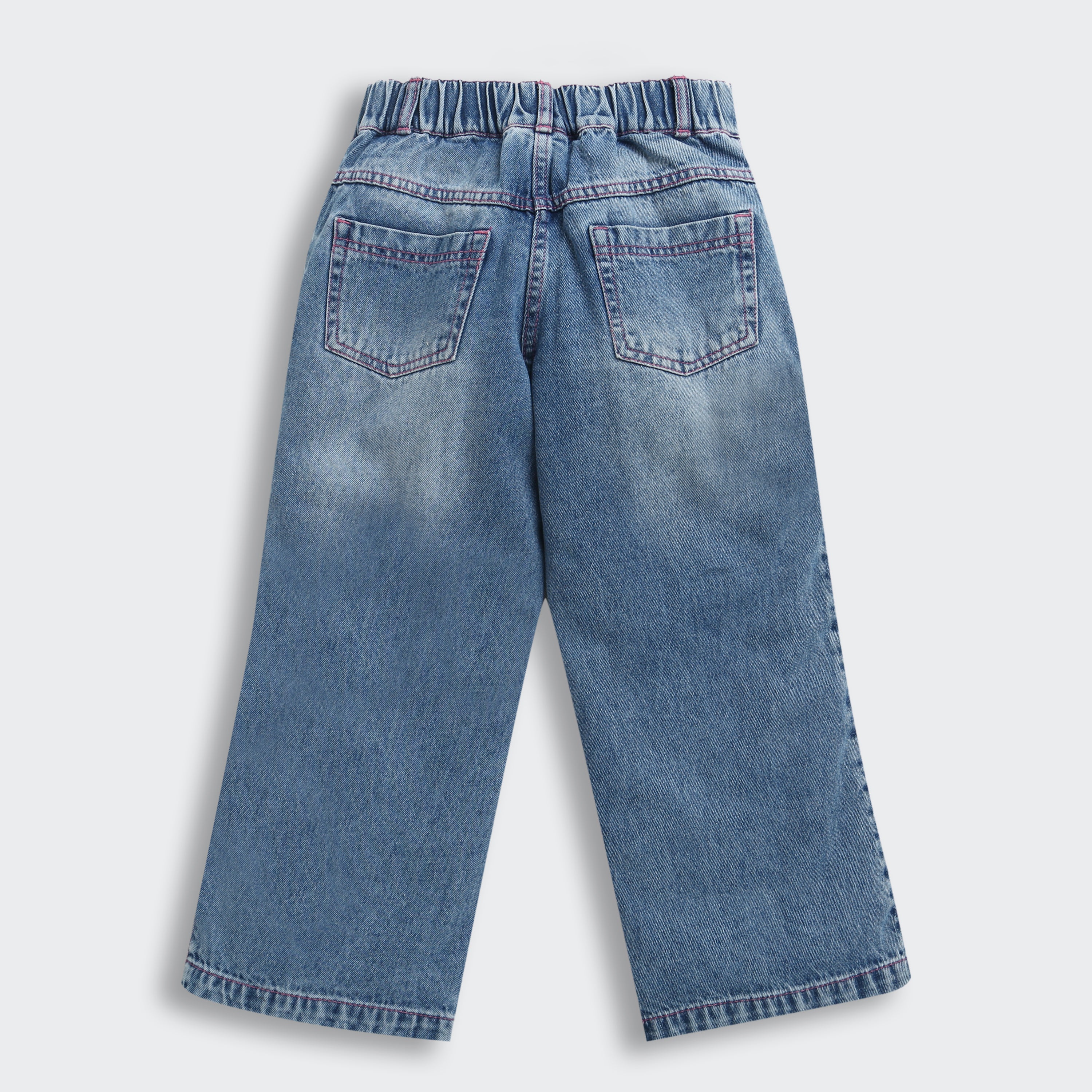 Barbie x Tiny Girl Denim Side Tape Jeans for Girls | Trendy Kidswear