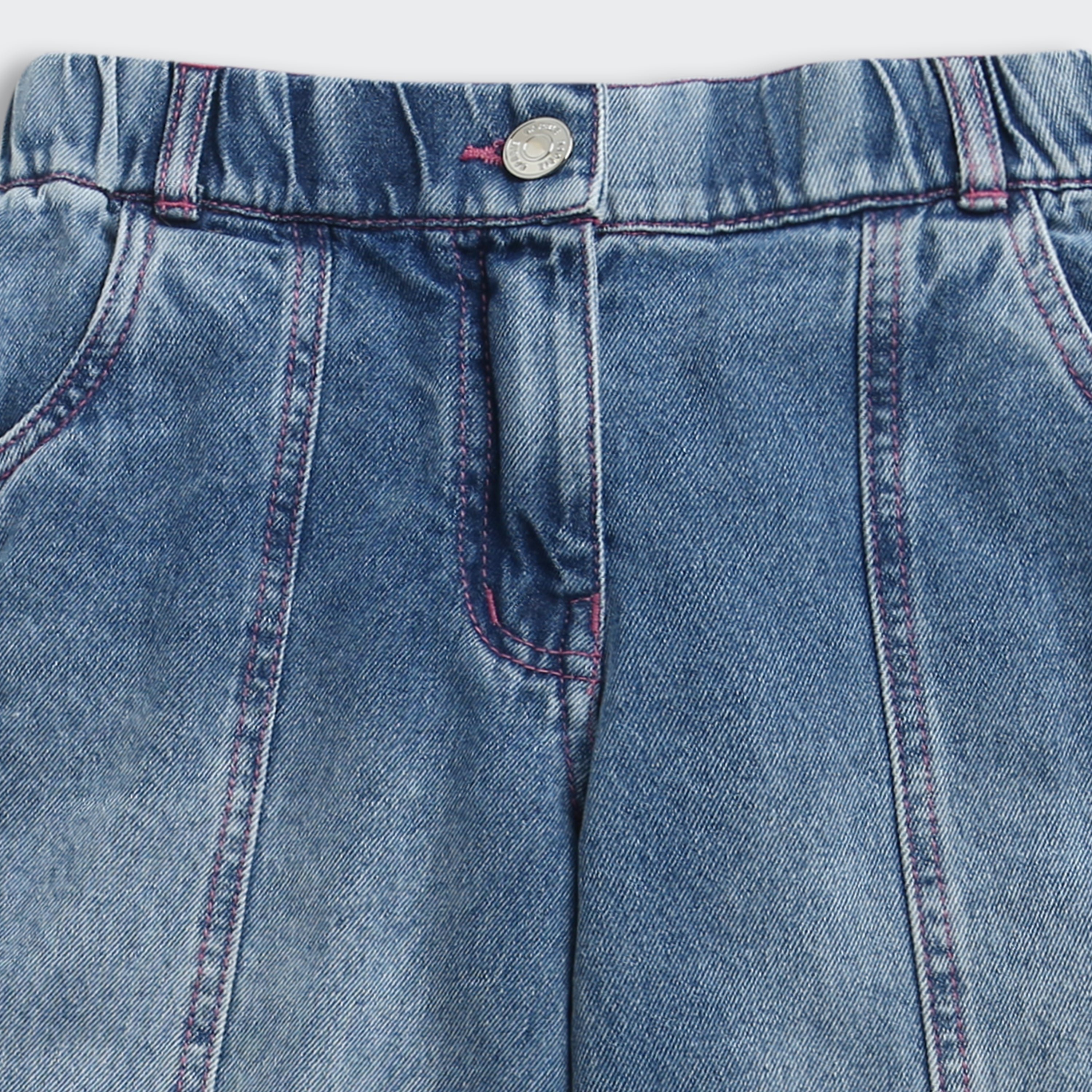 Barbie x Tiny Girl Denim Side Tape Jeans for Girls | Trendy Kidswear