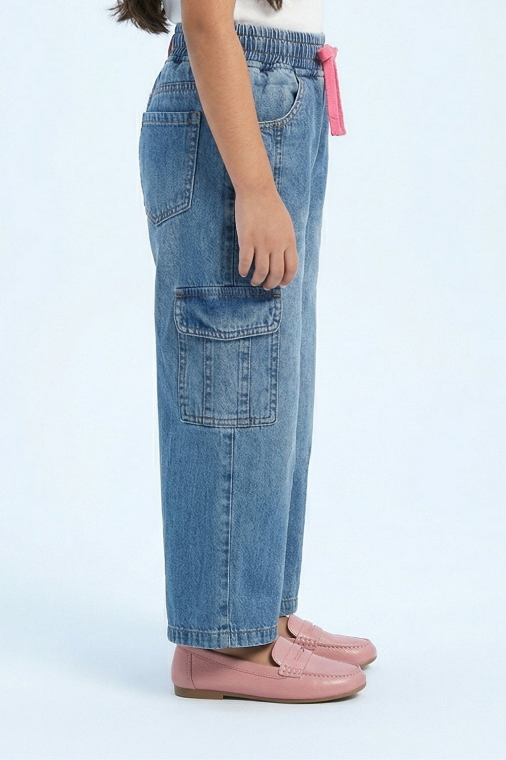 Barbie Light Wash Cargo Jeans BAP546