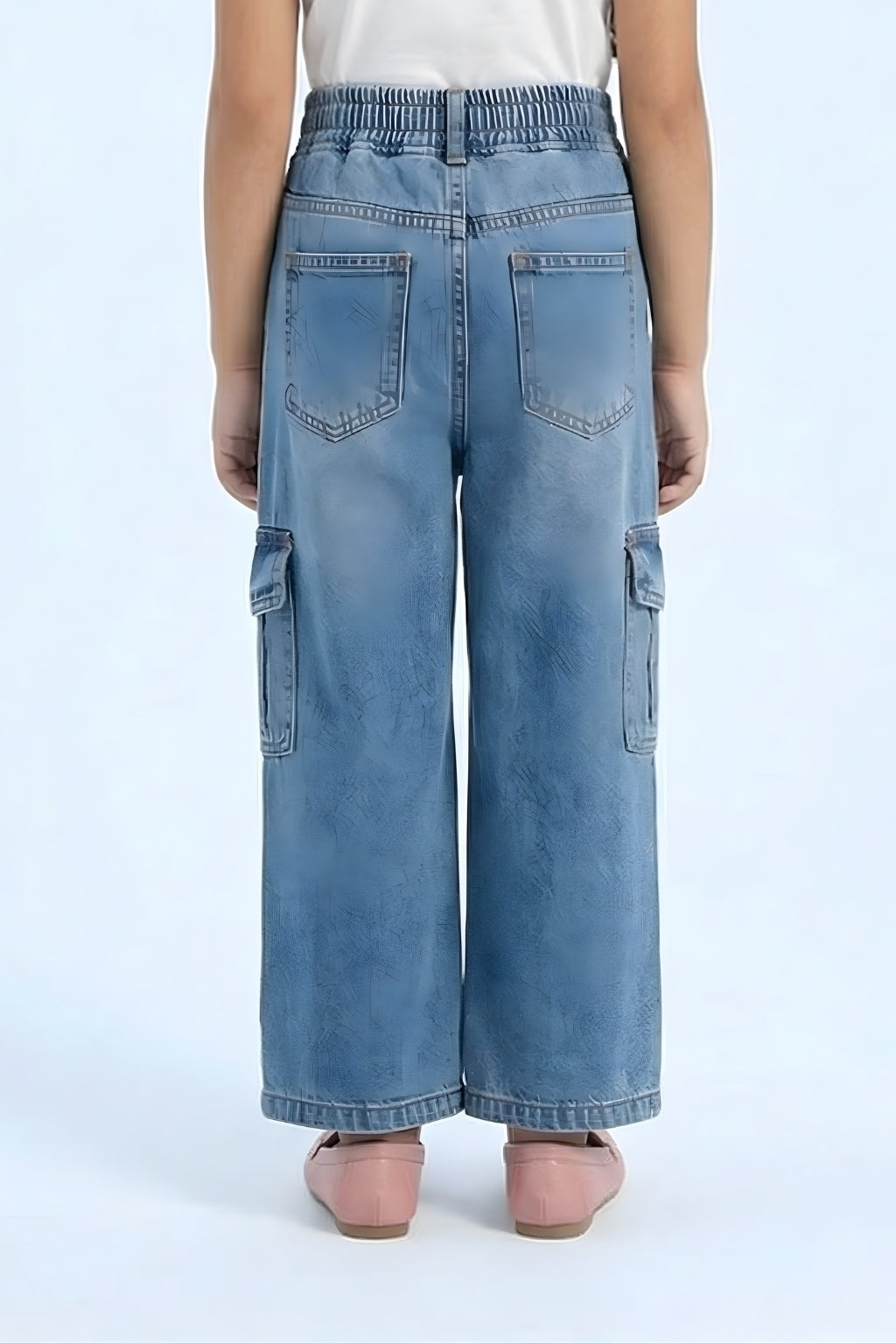 Barbie Light Wash Cargo Jeans BAP546