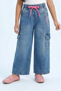 Barbie Light Wash Cargo Jeans BAP546