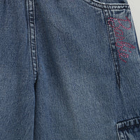 Barbie x Tiny Girl Light Wash Cargo Jeans for Girls | Trendy Kidswear