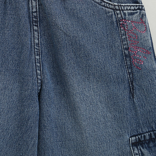 Barbie Light Wash Cargo Jeans BAP546