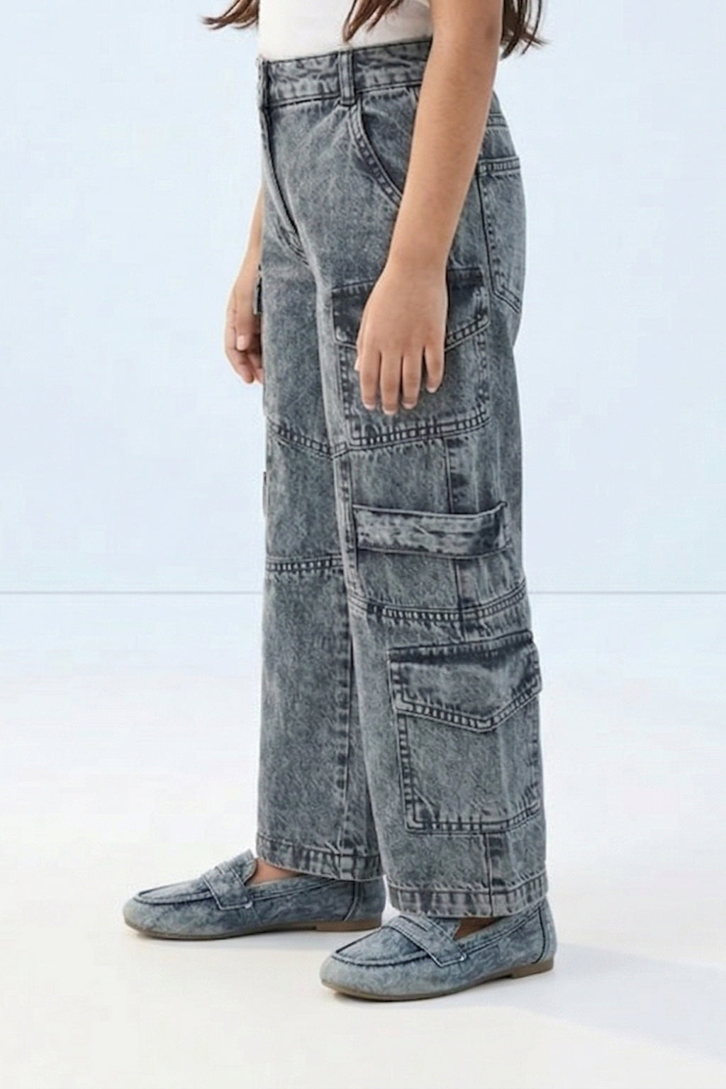 Barbie Black Cargo Denim Pants BAP551