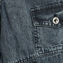 Barbie Washed Black Cargo Denim Pants for Girls