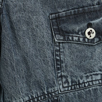 Barbie Washed Black Cargo Denim Pants for Girls
