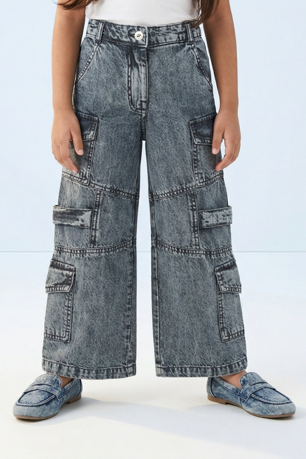 Barbie Black Cargo Denim Pants BAP551 – Tiny Girl
