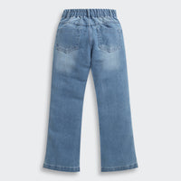 Barbie x Tiny Girl Dual-Tone Jeans for Girls | Trendy Western Wear