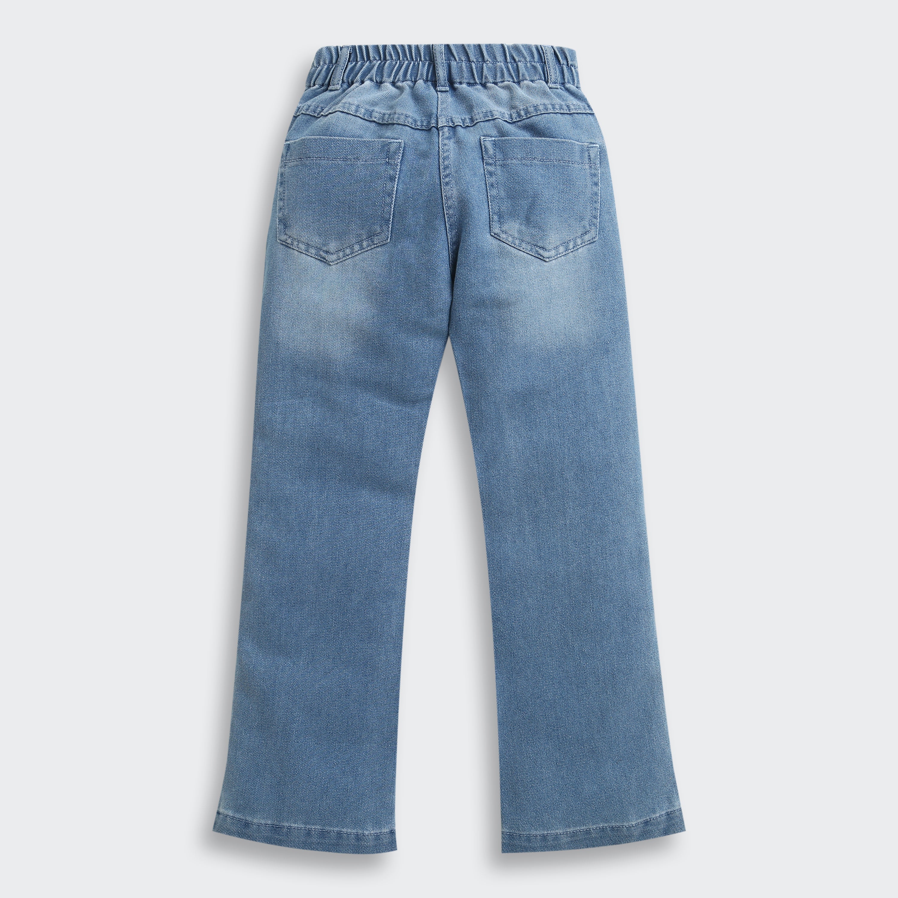 Barbie x Tiny Girl Dual-Tone Jeans for Girls | Trendy Western Wear