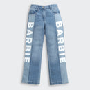 Barbie x Tiny Girl Dual-Tone Jeans for Girls | Trendy Western Wear