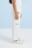 Barbie White Embroidered Jeans BAP572