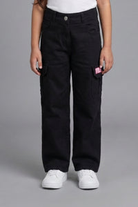 Barbie Black Wide Leg Cargo Jeans BAP593