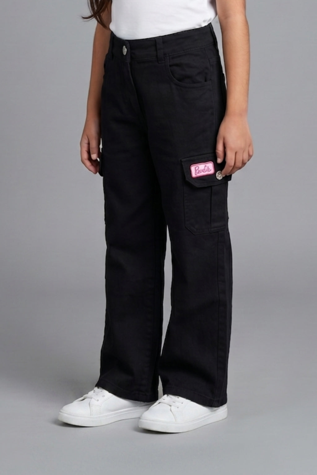 Barbie Black Wide Leg Cargo Jeans BAP593