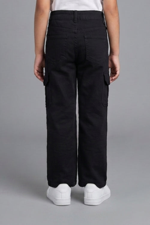 Barbie Black Wide Leg Cargo Jeans BAP593