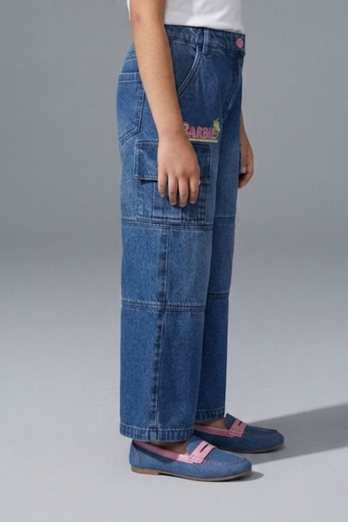 Dark Blue Barbie Cargo Jeans BAP600