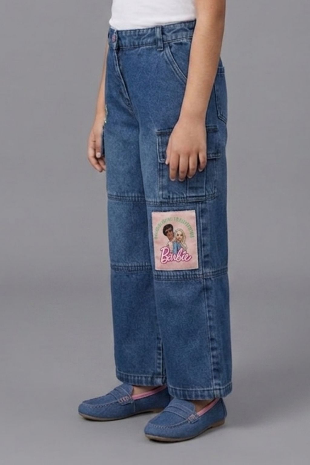 Dark Blue Barbie Cargo Jeans BAP600
