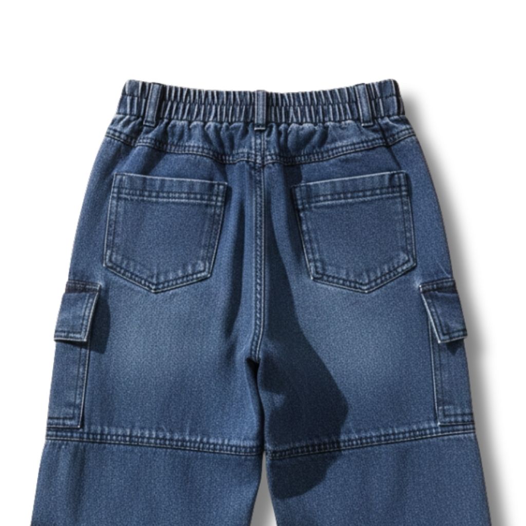 Dark Blue Barbie Cargo Jeans BAP600