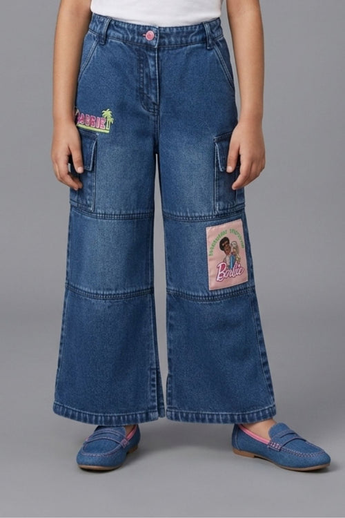 Dark Blue Barbie Cargo Jeans BAP600