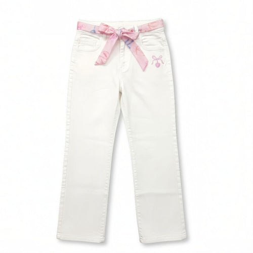 Barbie White Jeans with Pink Belt BAP601