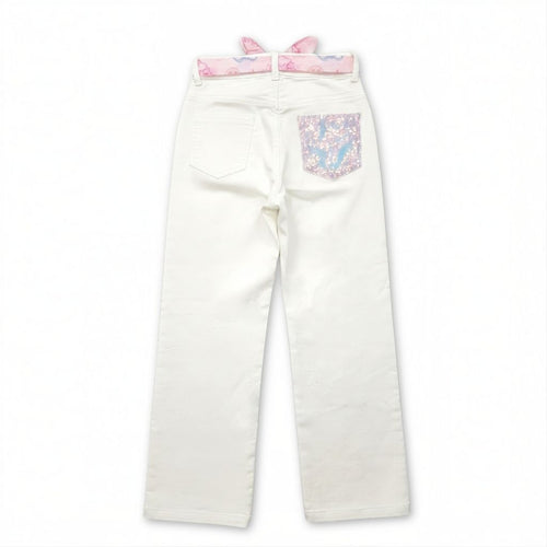 Barbie White Jeans with Pink Belt BAP601