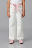 Barbie White Jeans with Pink Belt BAP601