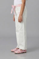 Barbie White Jeans with Pink Belt BAP601