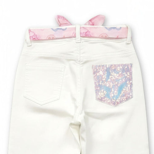 Barbie White Jeans with Pink Belt BAP601
