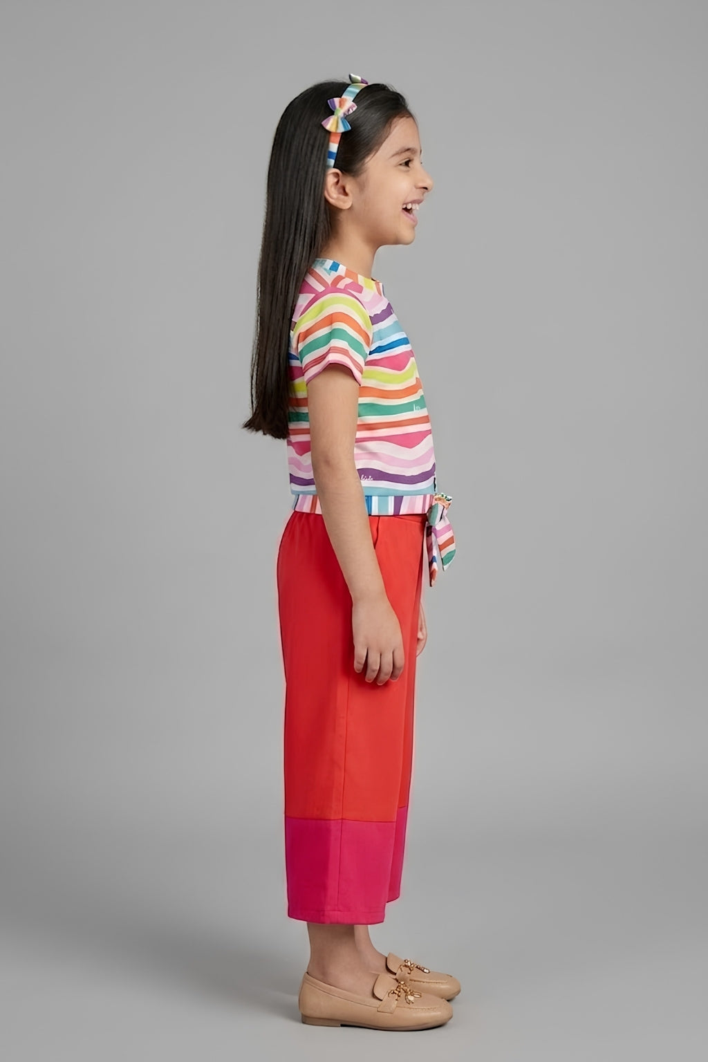 Barbie Multicolor Striped Co-ord Set BAPLS903