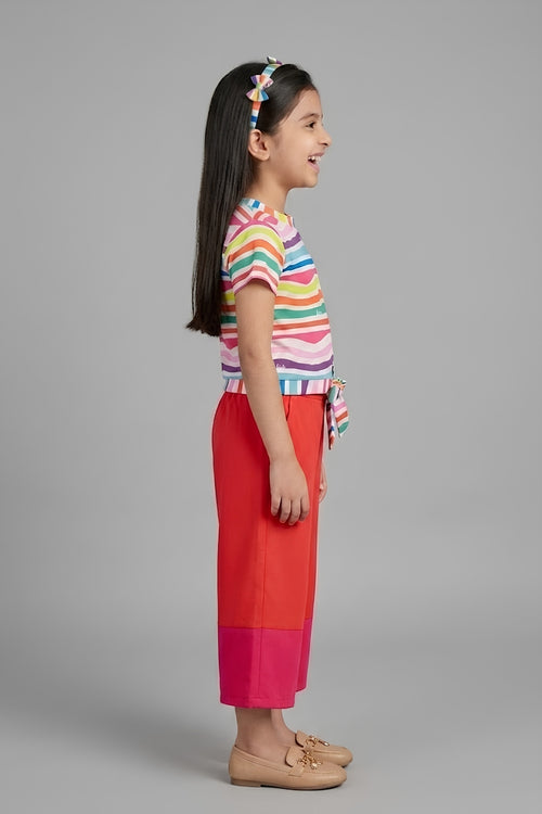 Barbie Multicolor Striped Co-ord Set BAPLS903