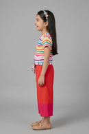 Barbie Multicolor Striped Co-ord Set BAPLS903