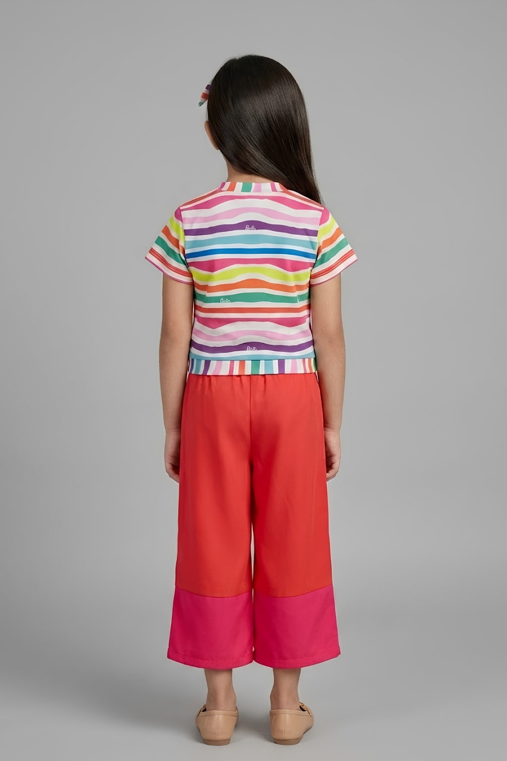 Barbie Multicolor Striped Co-ord Set BAPLS903