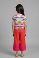 Barbie Multicolor Striped Co-ord Set BAPLS903