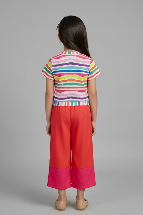 Barbie Multicolor Striped Co-ord Set BAPLS903