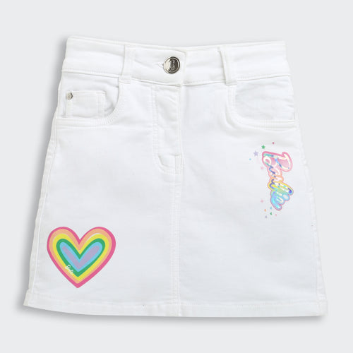 Barbie Girls Off-White Denim Skirt BAS703