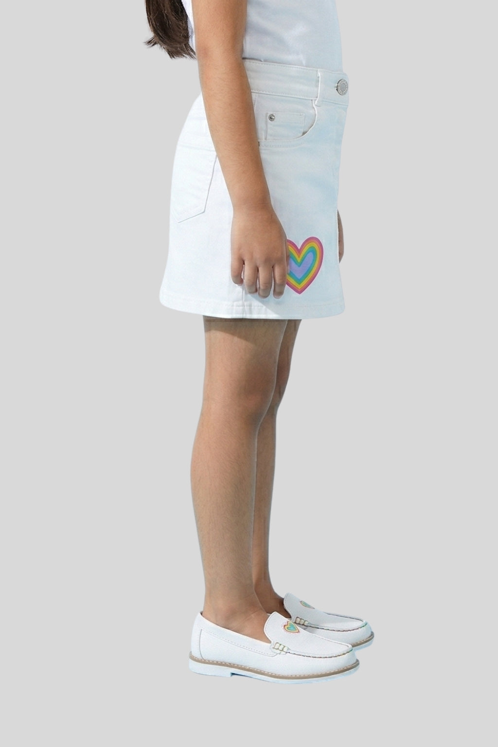 Barbie Girls Off-White Denim Skirt BAS703