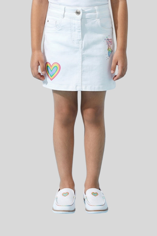 Barbie Girls Off-White Denim Skirt BAS703